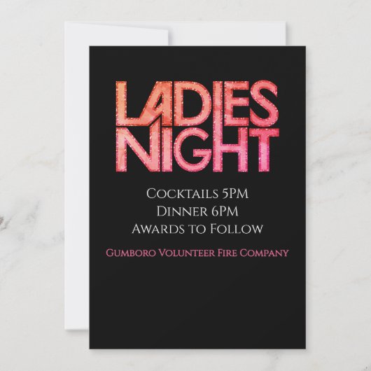 Ladies Night Template Einladung (Vorderseite)