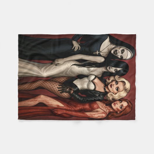 Ladies of horror glam it up fleecedecke (Vorderseite (Horizontal))