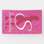 LADIES PINK GLITZER BANNER (Horizontal)