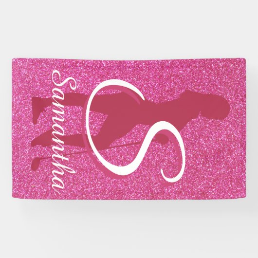 LADIES PINK GLITZER BANNER (Horizontal)