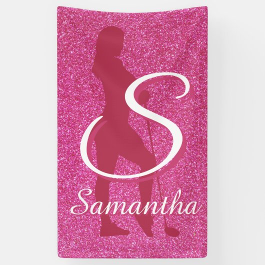 LADIES PINK GLITZER BANNER (Vertikal)