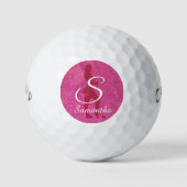 LADIES PINK GLITZER GOLFBALL (Vorderseite)
