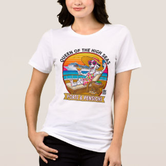 Ladies Queen of The High Seas - Front Print Tri-Blend Shirt