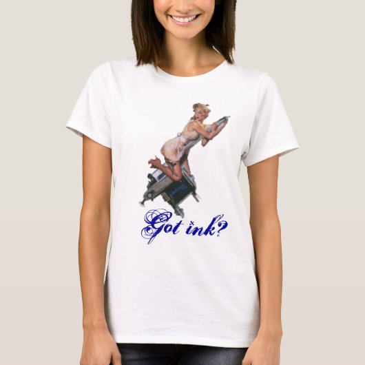 Ladies Ringer "Got Ink?" T-Shirt (Vorderseite)