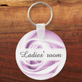 Ladies room bathroom keychain with purple rose schlüsselanhänger (Vorderseite)