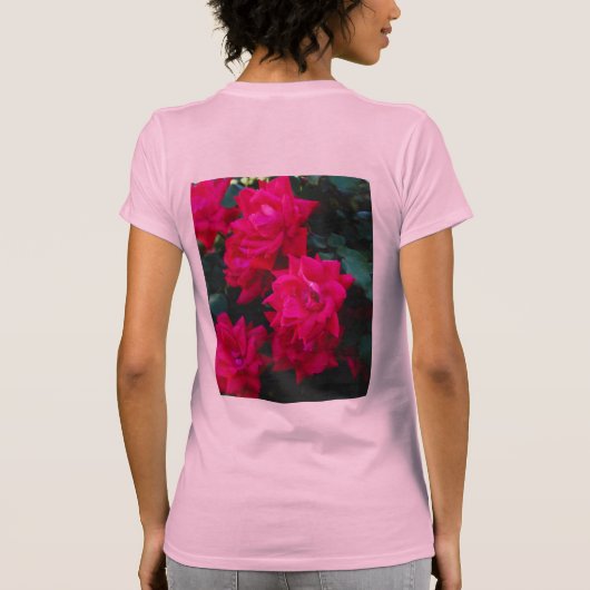 LADIES ROSE DOUBLE SIDED T - SHIRT (Rückseite)