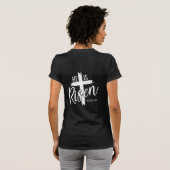 Ladies Tee He Is Risen (Schwarz voll)