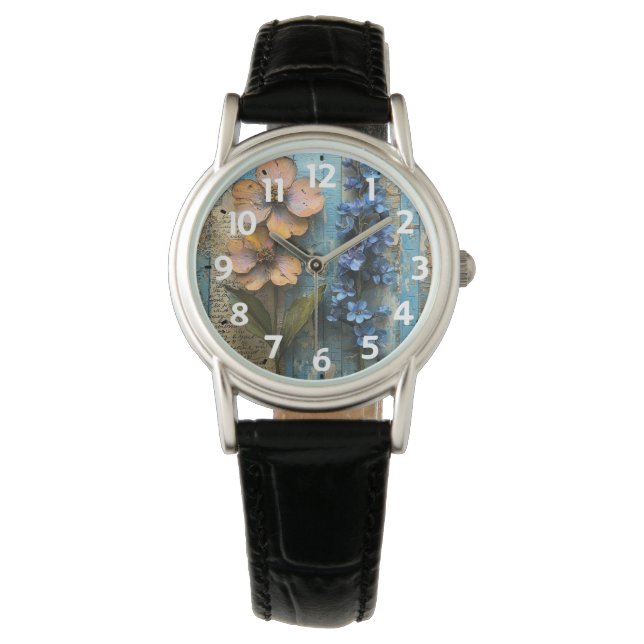 Ladies Watch with Leather Band Armbanduhr (Vorderseite)