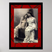 Ladies with long hair Victorian image Poster (Vorne)