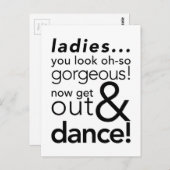 LadiesBathroomSign.jpg Postkarte (Vorne/Hinten)