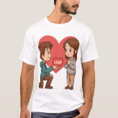Ladka aur ladki dil T-Shirt (Vorderseite)
