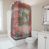 Ladrilho vermelho manchado com tinta spray duschvorhang (Beispiel)