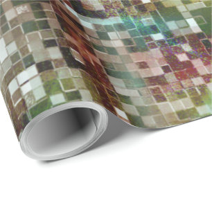 Ladrilho vermelho manchado com tinta spray geschenkpapier