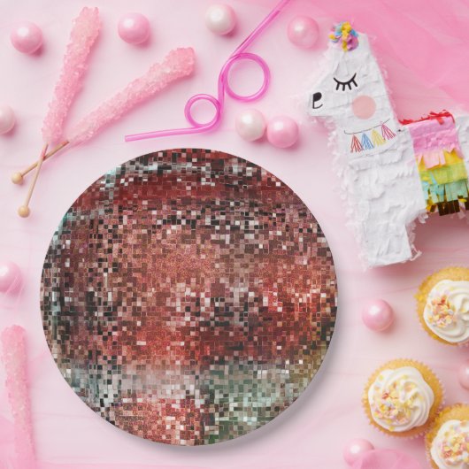 Ladrilho vermelho manchado com tinta spray pappteller (Party)