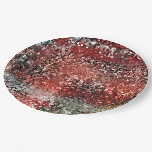 Ladrilho vermelho manchado com tinta spray pappteller (Schrägansicht)