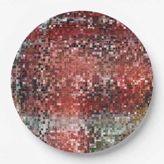 Ladrilho vermelho manchado com tinta spray pappteller (Vorderseite)