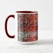 Ladrilho vermelho manchado com tinta spray tasse (Links)