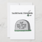 lädt mit Grabsteinart ein Einladung (Vorderseite)