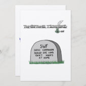 lädt mit Grabsteinart ein Einladung (Vorne/Hinten)