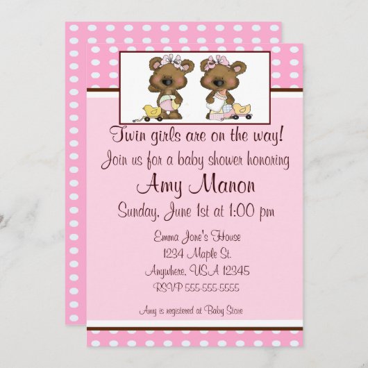 Lädt personalisierte Babydusche der Einladung (Vorne/Hinten)