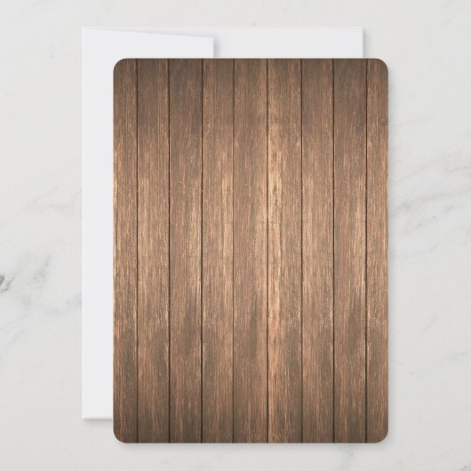 Lädt rustikaler Jungengeburtstag der Einladung (Rückseite)