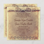 Lädt rustikales Land beunruhigte Vintage Hochzeit Einladung (Vorne/Hinten)