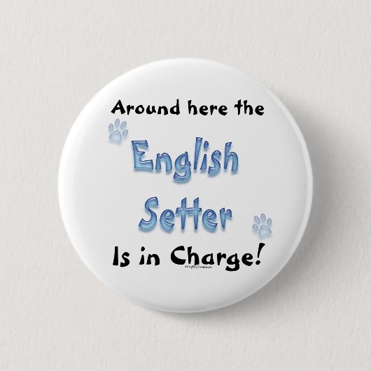 Ladung für den englischen Setter - Schaltfläche Button (Vorderseite)