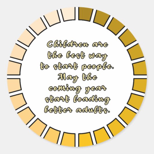 Ladung im neuen Jahr Runder Aufkleber (Vorderseite)