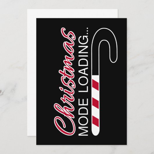 Ladung im Weihnachtsmodus - X Mas Candy Cane Load Einladung (Vorne/Hinten)