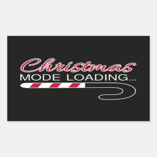 Ladung im Weihnachtsmodus - X Mas Candy Cane Load  Rechteckiger Aufkleber