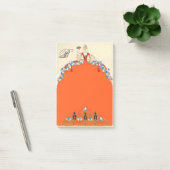 LADUNG IN ORANGE DRESS, FASHION COSTUME MAKEUP ART POST-IT KLEBEZETTEL (Büro)