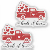 Ladung Liebe Truck Girl Sticker (Vorderseite)