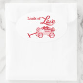 Ladung Liebe Valentinstag Ovaler Aufkleber (Tasche)