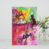 LADUNG MIT BLACK CT / Venezianischen Masquerade Briefpapier (Stehend Vorderseite)