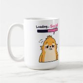 Ladung... Soziale Energie - Niedlicher, müde Doodl Kaffeetasse (Links)
