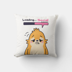 Ladung... Soziale Energie - Niedlicher, müde Doodl Kissen