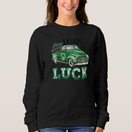 Ladung von glücklichen grünen LKW Männer Frauen St Sweatshirt (Vorderseite)