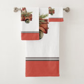 Ladung von Weihnachts-Tschernobschen in Red Truck Badhandtuch Set (Insitu)