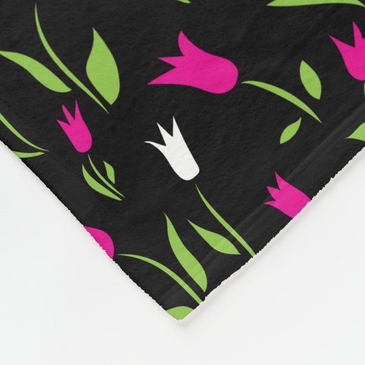 Ladungen farbenfrohe Tulips Fleecedecke (Ecke)