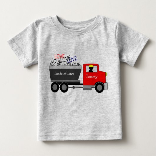 "Ladungen Liebe" LKW Baby T-shirt (Vorderseite)
