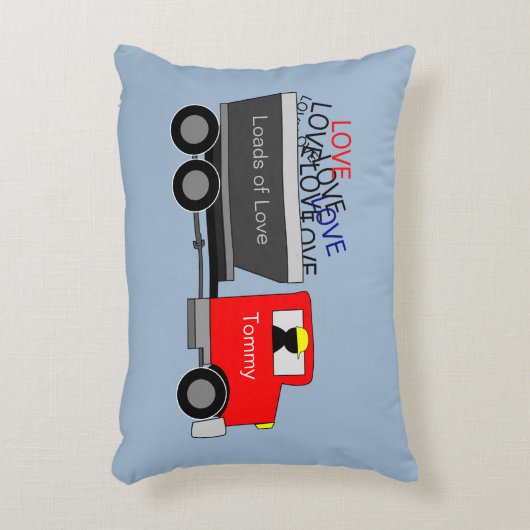 "Ladungen Liebe" LKW Personalisiert Dekokissen (Vorderseite(Vertikal))