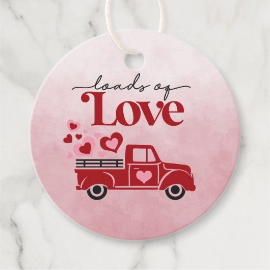 Ladungen Liebe Roter Lkw Herz Valentine Geschenkanhänger (Vorderseite)