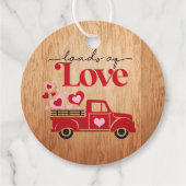 Ladungen Liebe Roter Lkw Herz Valentine Geschenkanhänger (Vorderseite)