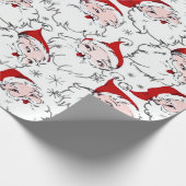 Ladungen Retro Santas Geschenkpapier (Ecke)