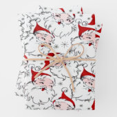 Ladungen Retro Santas Geschenkpapier Set (Beispiel)