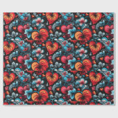 Ladungen Rose Tattoo hört digitales Thema Geschenkpapier (Flach)