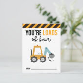 Ladungen Spaß Kinder Bau Valentine Card Dankeskarte (Stehend Vorderseite)