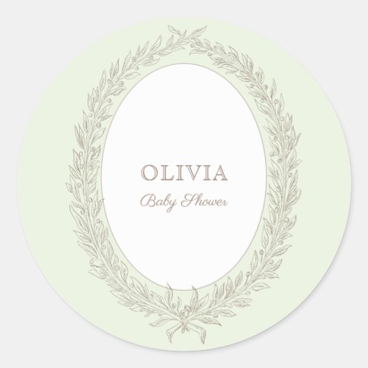 Laduree French Caffee Bonjour Bebe Green Runder Aufkleber (Vorderseite)