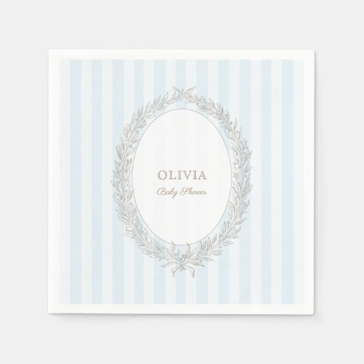 Laduree French Caffee Patisserie Bonjour Bebe Blue Serviette (Vorderseite)