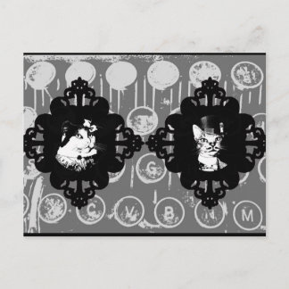 Lady Abigail und Sir Oswin Cat Postcard Postkarte